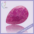 Wuzhou pear shape pink loose rough gemstone